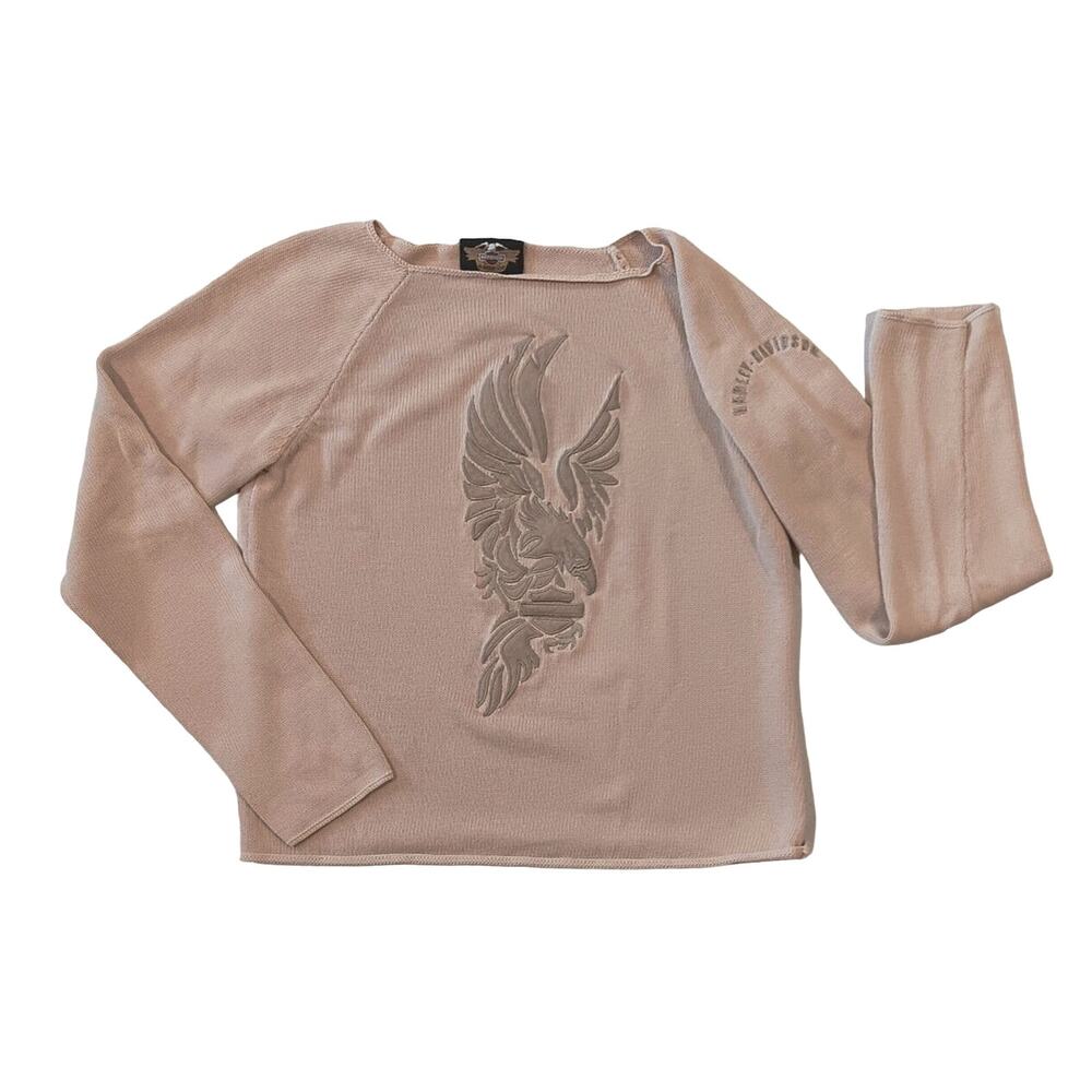 Harley Davidson Motor Cycles embroidered Eagle sweater